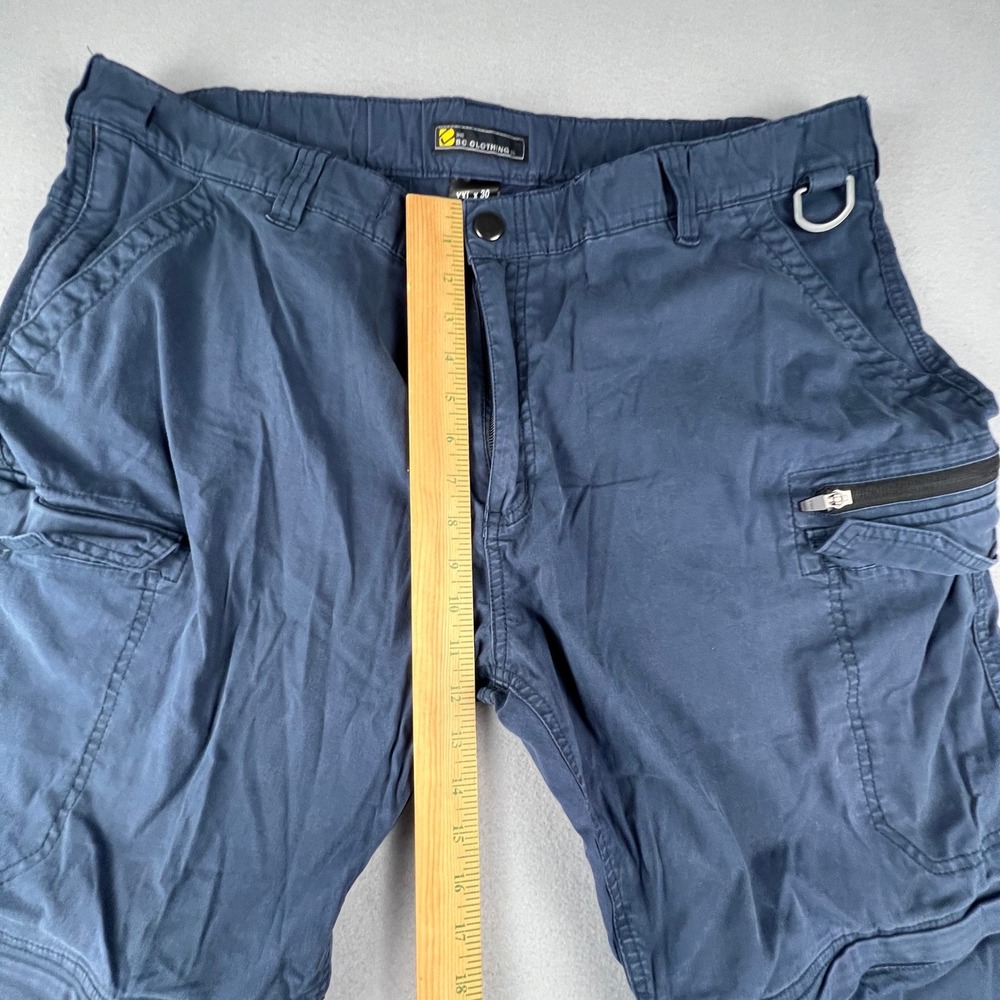 BC Clothing Convertible Cargo Pants Mens XXL x 30 Blue Zip Off Hiking Utility - Picture 7 of 16